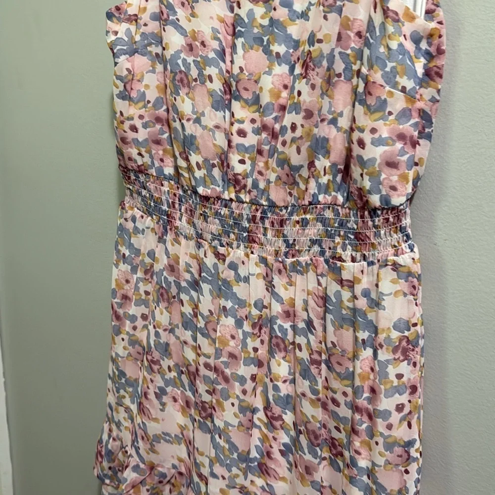 FSL Apparel floral print ruffled halter top maxi dress - Picture 6 of 8
